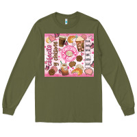 Army Green cafecito y chisme Long Sleeve Tee - JahusDesignShop