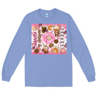 Colony Blue cafecito y chisme Long Sleeve Tee - JahusDesignShop