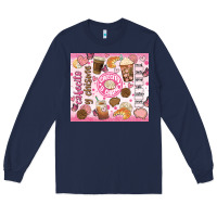 Navy cafecito y chisme Long Sleeve Tee - JahusDesignShop