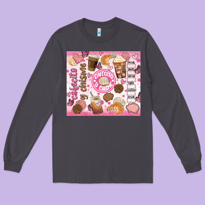 Cafecito Y Chisme Long Sleeve Tee Designed By Jahusdesignshop
