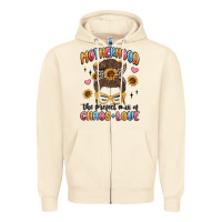 Sandshell motherhood the perfect mix of chaos and love Zipper Hoodie - MaliasSmallBusiness