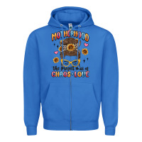 True Royal motherhood the perfect mix of chaos and love Zipper Hoodie - MaliasSmallBusiness