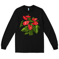 Black anthurium Long Sleeve Tee - LillyAllenDesigns