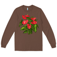 Chestnut anthurium Long Sleeve Tee - LillyAllenDesigns