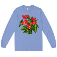 Colony Blue anthurium Long Sleeve Tee - LillyAllenDesigns