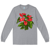 Heather Grey anthurium Long Sleeve Tee - LillyAllenDesigns