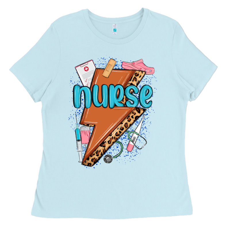 Nurse Lightning Bolt Ladies Tee by MaliasSmallBusiness | Teevron