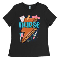 Black nurse lightning bolt Ladies Tee - MaliasSmallBusiness