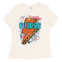 Bone nurse lightning bolt Ladies Tee - MaliasSmallBusiness