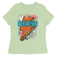 Matcha nurse lightning bolt Ladies Tee - MaliasSmallBusiness
