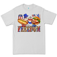 Dove Grey tastes like freedom with leopard Premium Tee - texasbilliewilder