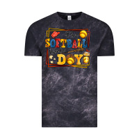 Cloud Black its a softball kinda day Vintage Tee - AdoDesignShop