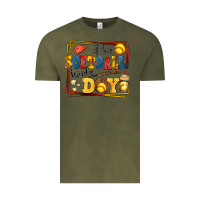 Vintage Olive its a softball kinda day Vintage Tee - AdoDesignShop
