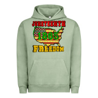 Pigment Oil Green juneteenth 1865 freedom Urban Hoodie - CowGirlArtShop