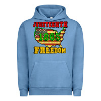 Pigment Pebble Blue juneteenth 1865 freedom Urban Hoodie - CowGirlArtShop