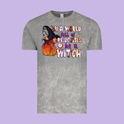 In A World Full Of Princesses Be A Witch Vintage Tee Designed By Bundleandbundleshop