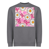 Storm breast cancer awareness with daisy and heart seamless pattern Heavyweight Sweatshirt - BundleAndBundleShop