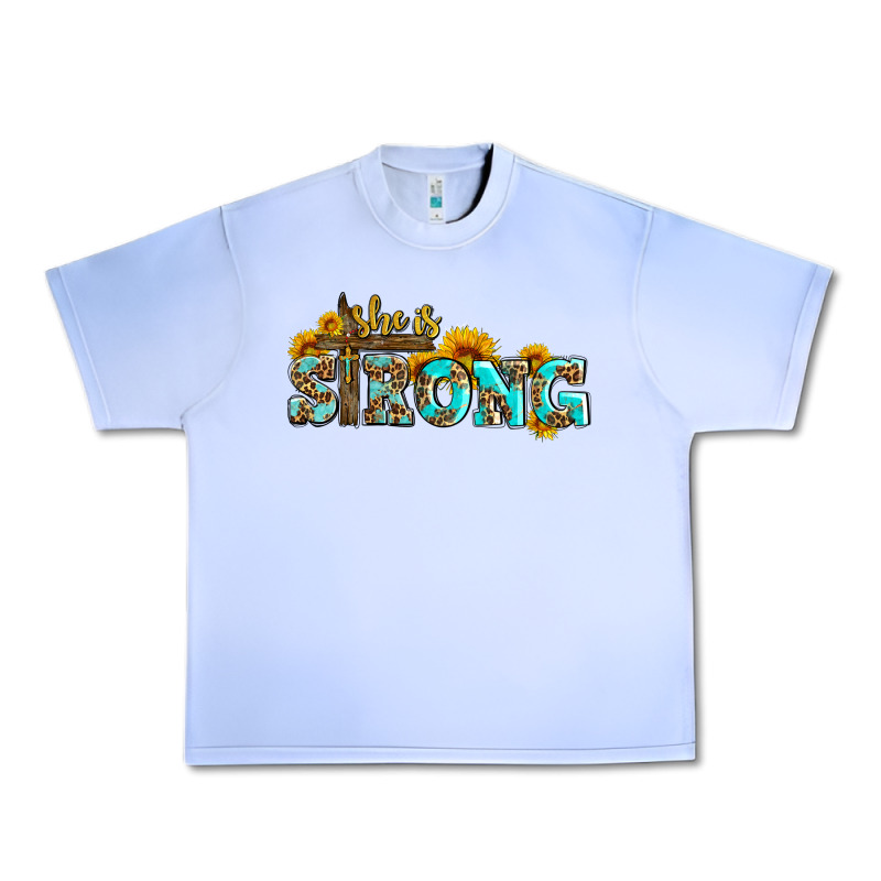 She Is Strong With Cross Urban Heavy Tee by AdoDesignShop | Teevron