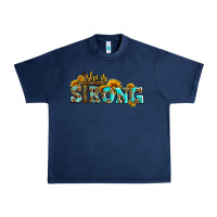 Navy she is strong with cross Urban Heavy Tee - AdoDesignShop