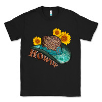 Black howdy leopard tooled leather hat Classic Tee - AdoDesignShop