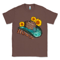 Chestnut howdy leopard tooled leather hat Classic Tee - AdoDesignShop