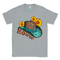 Heather Grey howdy leopard tooled leather hat Classic Tee - AdoDesignShop