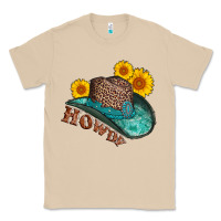 Howdy Leopard Tooled Leather Hat Classic Tee | Teevron