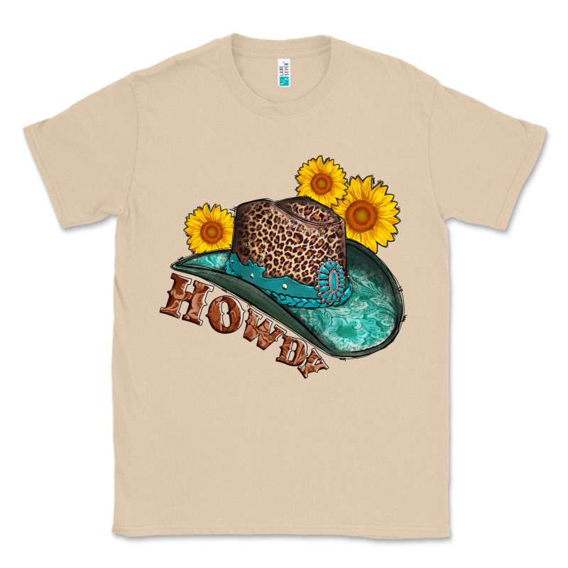 Howdy Leopard Tooled Leather Hat Classic Tee by AdoDesignShop | Teevron