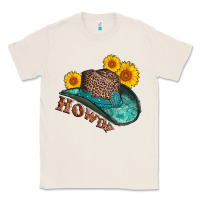 Natural howdy leopard tooled leather hat Classic Tee - AdoDesignShop