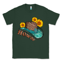 Sports Green howdy leopard tooled leather hat Classic Tee - AdoDesignShop