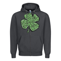 Smoke leopard shamrock Zipper Hoodie - MaliasSmallBusiness