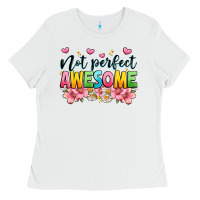 White not perfect awesome Ladies Tee - JahusDesignShop