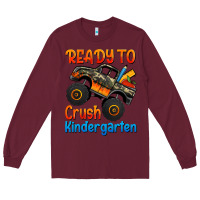Burgundy ready to crush kindergarten Long Sleeve Tee - Jasminsmagicworld