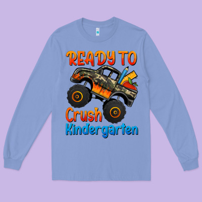 Ready To Crush Kindergarten Long Sleeve Tee Designed By Jasminsmagicworld
