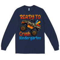Navy ready to crush kindergarten Long Sleeve Tee - Jasminsmagicworld