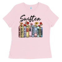 Bubblegum Pink swiftea books Ladies Tee - MaliasSmallBusiness