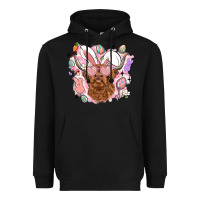 Black highland heifer easter Heavyweight Hoodie - LillyAllenDesigns