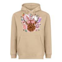 Mushroom highland heifer easter Heavyweight Hoodie - LillyAllenDesigns