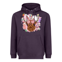 Plum highland heifer easter Heavyweight Hoodie - LillyAllenDesigns