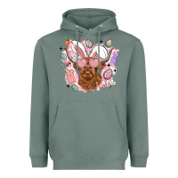 Sage highland heifer easter Heavyweight Hoodie - LillyAllenDesigns