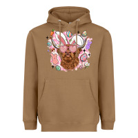 Toasted Coconut highland heifer easter Heavyweight Hoodie - LillyAllenDesigns
