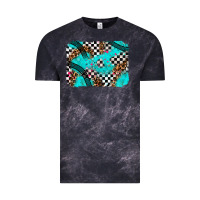 Cloud Black race day turquoise background Vintage Tee - AdoDesignShop