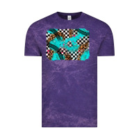Cloud Purple race day turquoise background Vintage Tee - AdoDesignShop
