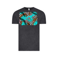 Vintage Black race day turquoise background Vintage Tee - AdoDesignShop