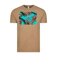 Vintage Coffee race day turquoise background Vintage Tee - AdoDesignShop