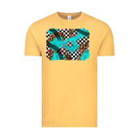 Vintage Mustard race day turquoise background Vintage Tee - AdoDesignShop