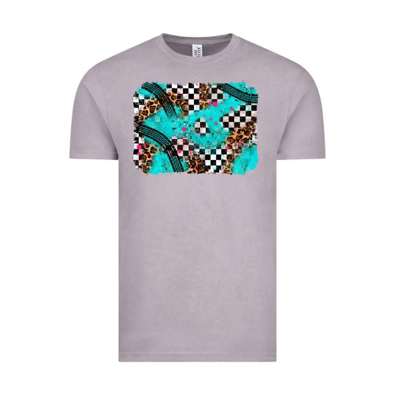 Race Day Turquoise Background Vintage Tee by AdoDesignShop | Teevron