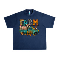 Navy farm life farm animals truck Urban Heavy Tee - Jasminsmagicworld