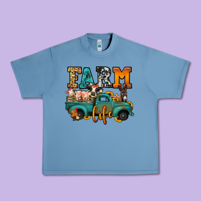 Farm Life Farm Animals Truck Urban Heavy Tee Designed By Jasminsmagicworld