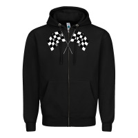 Black race flag Zipper Hoodie - MaliasSmallBusiness
